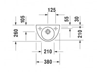 LAVAMANOS 38cm STARCK-2 DURAVIT